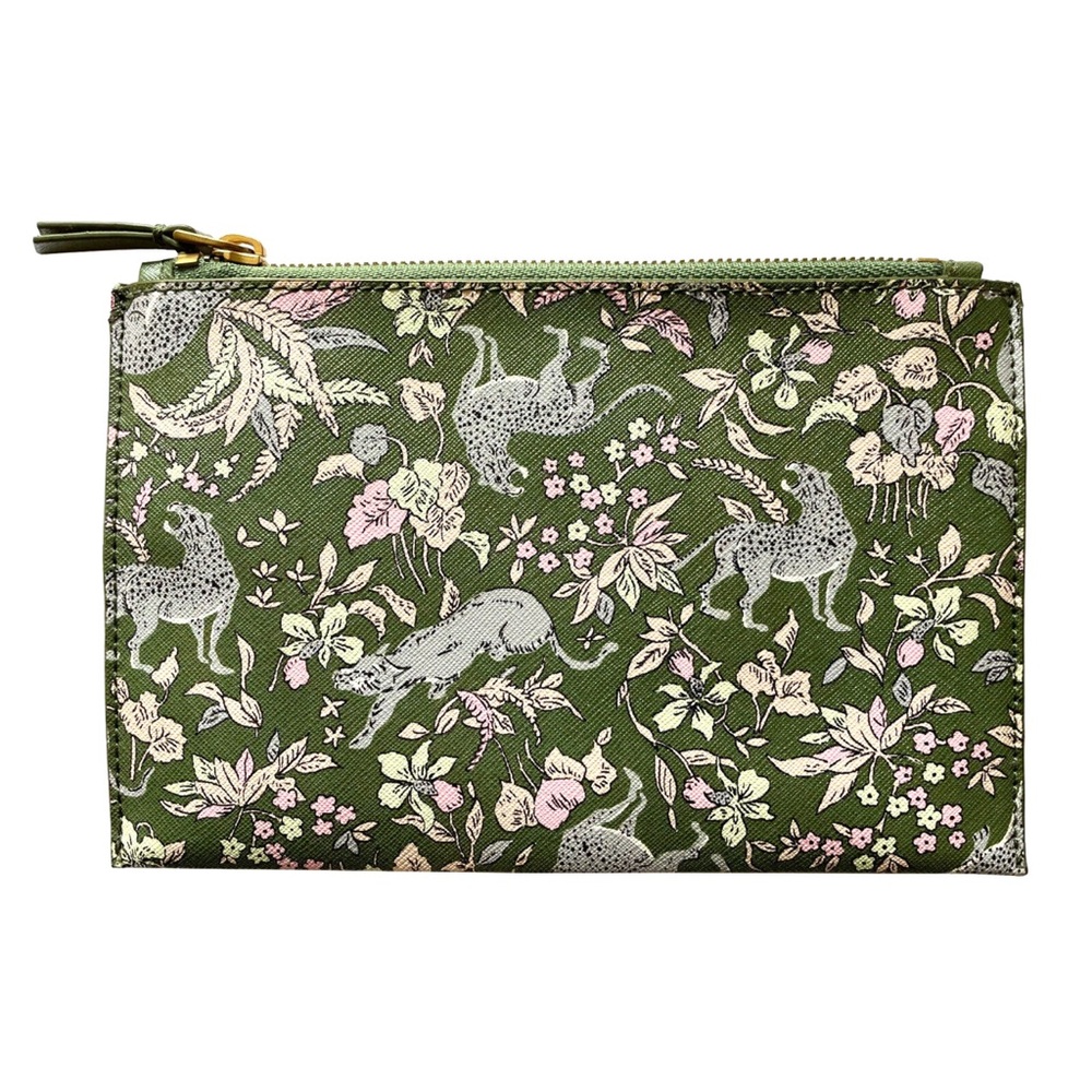 J Crew Leopard Floral Print Pouch
